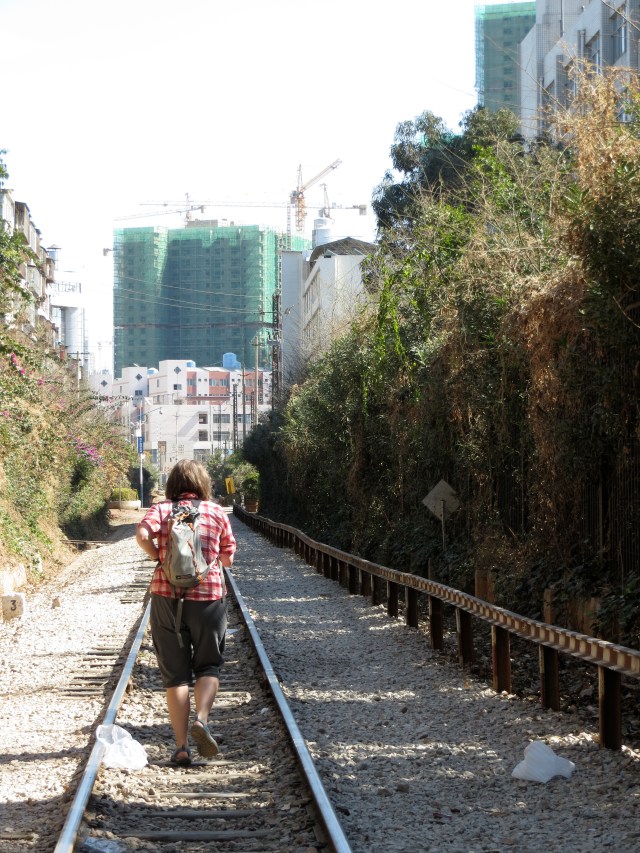 walking on the tracks