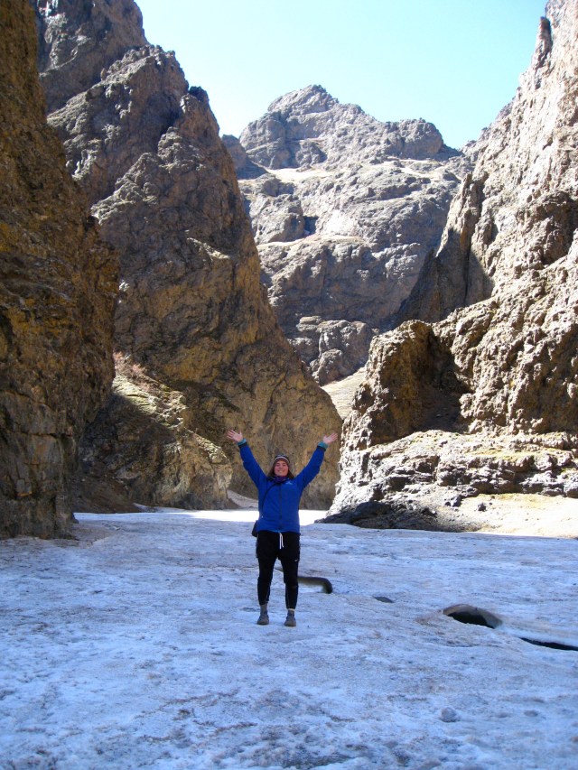 Posing at the Crow's Mouth (Ice Valley)