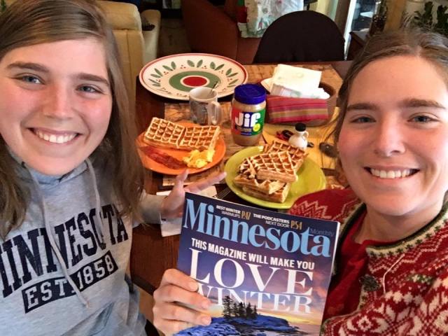 Colleen and I and waffles